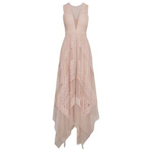BCBGMAXAZRIA Andi Lace Trim Evening Dress! Brand New With Tags!